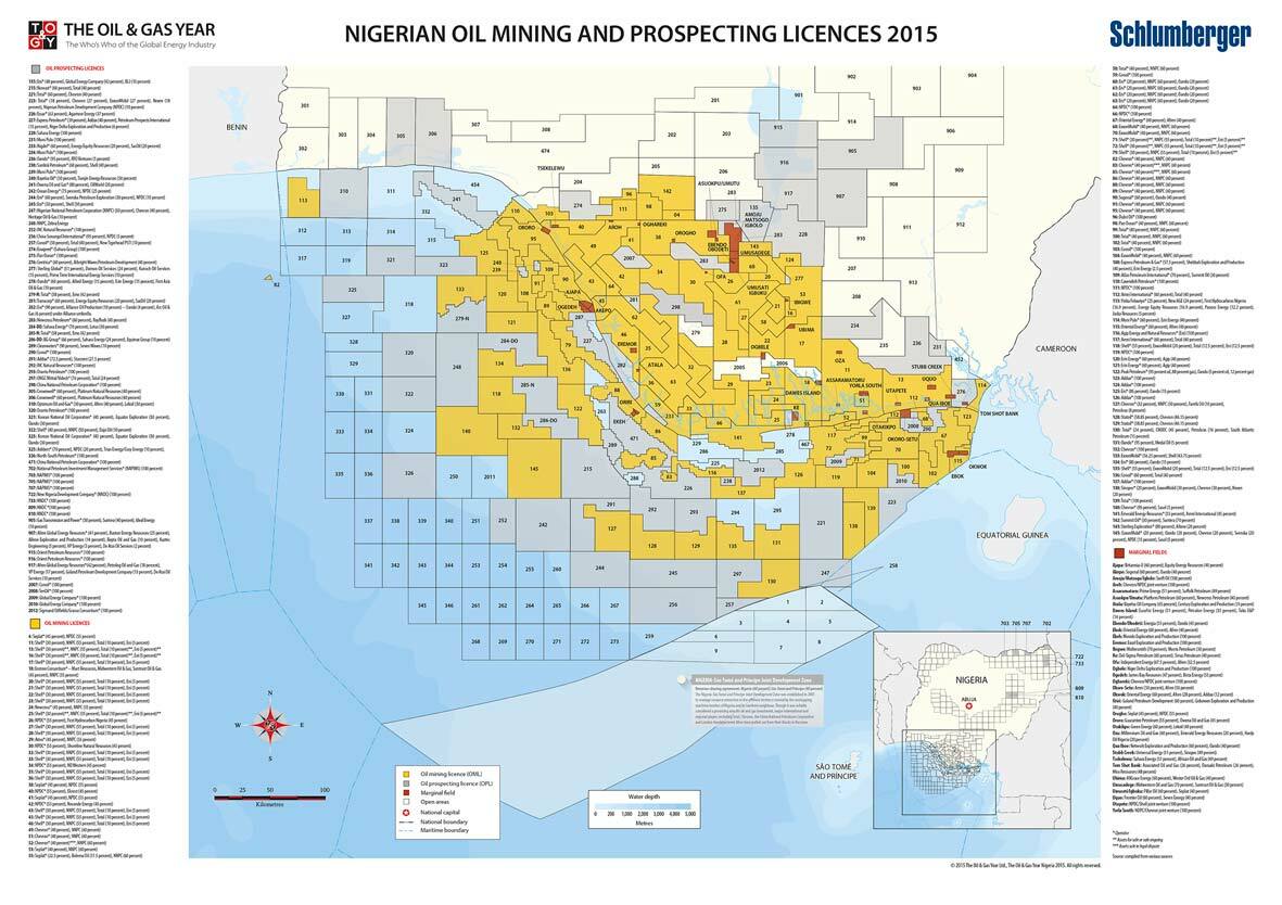nigeria oil and gas concessions map and licenses www